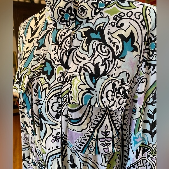 Black Label Chico’s Paisley Easy Jacket - Picture 2 of 9